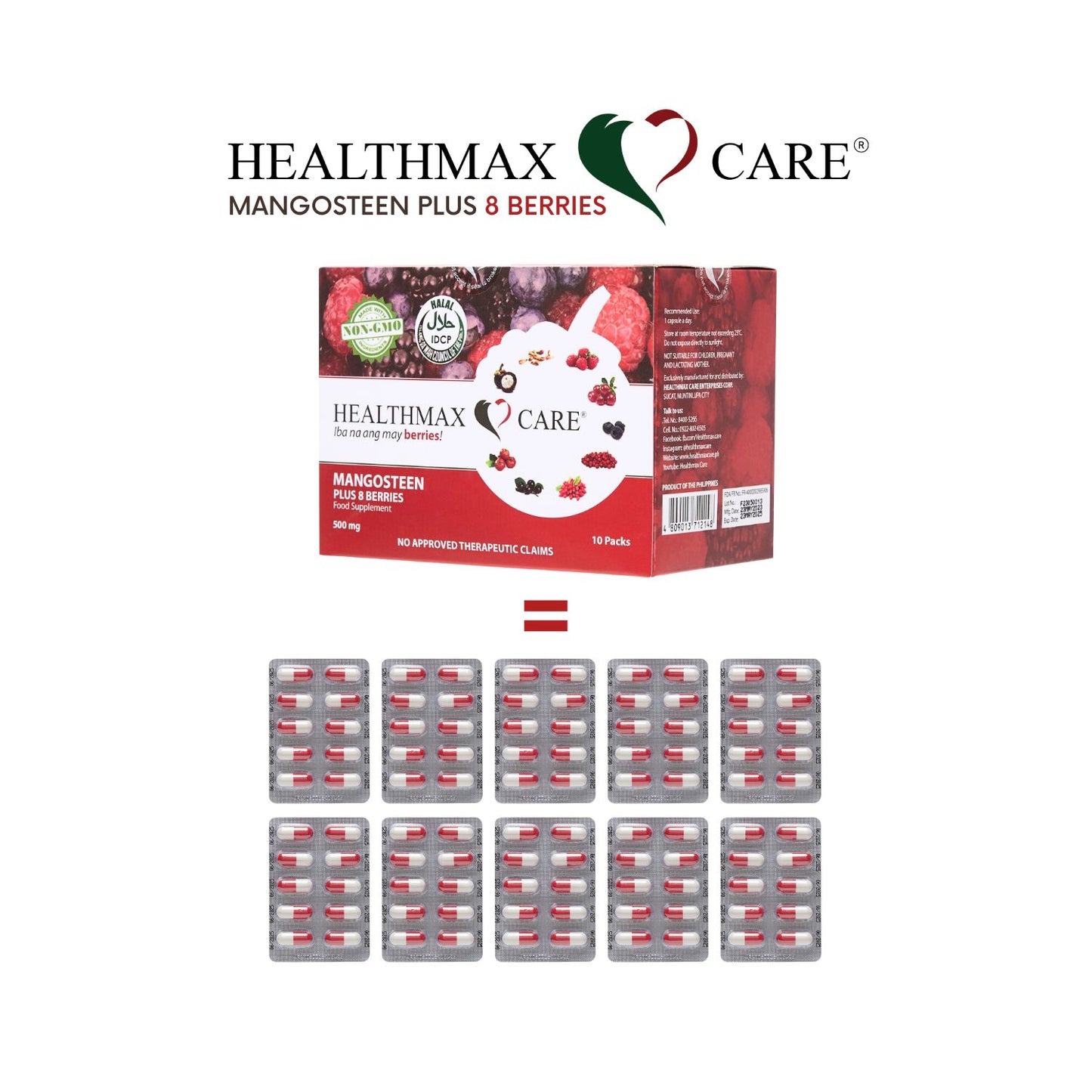 Healthmax Care Mangosteen Plus 8 Berries 100 Capsules
