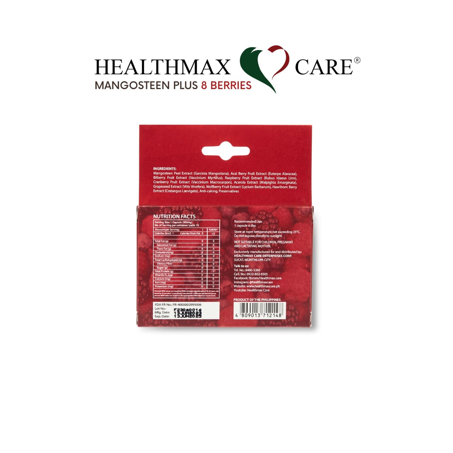 Healthmax Care Mangosteen Plus 8 Berries 10 Capsules