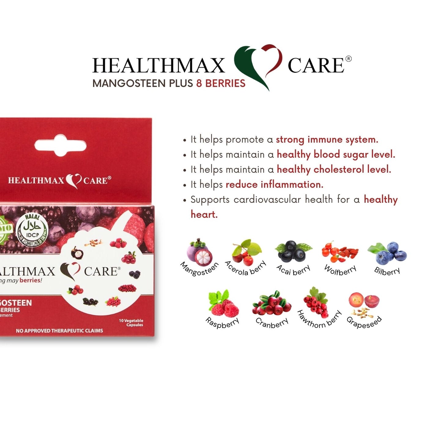 Healthmax Care Mangosteen Plus 8 Berries 10 Capsules