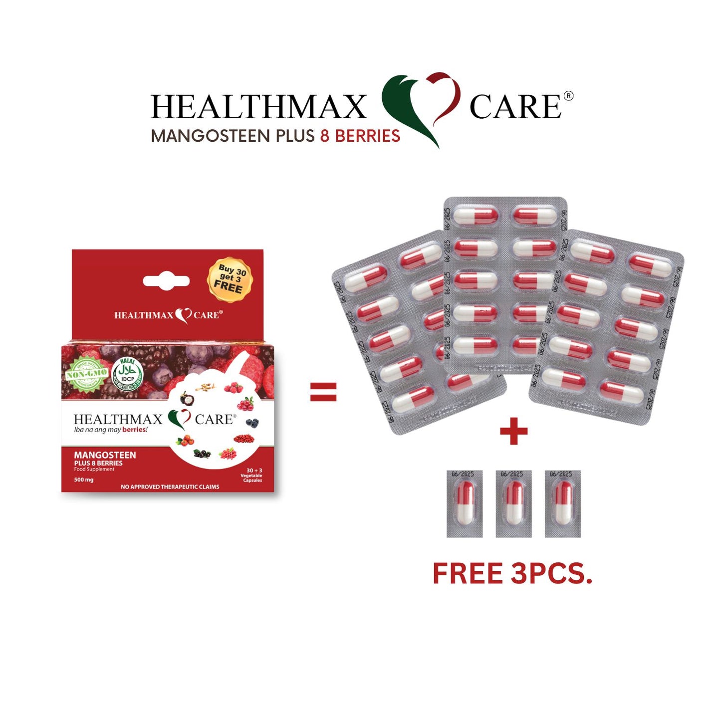 Healthmax Care Mangosteen Plus 8 Berries 30+3 Capsules