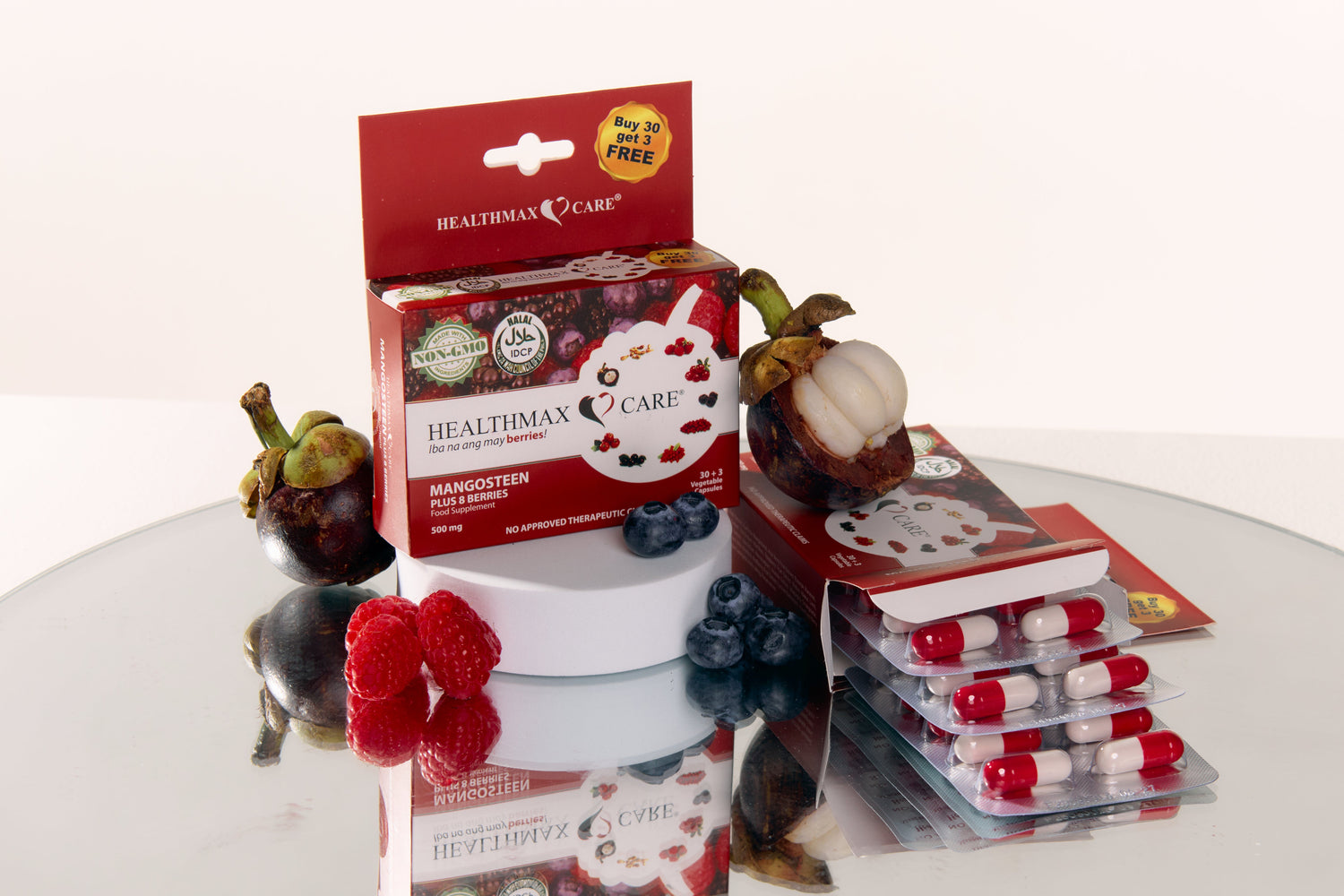 Healthmax Care Mangosteen Plus 8 Berries capsules with mangosteen and berries