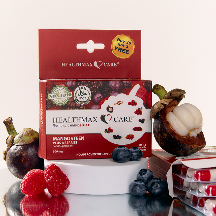 Healthmax Care Mangosteen Plus 8 Berries supplement package